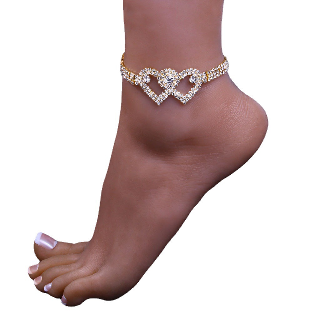 Heart anklet store gold