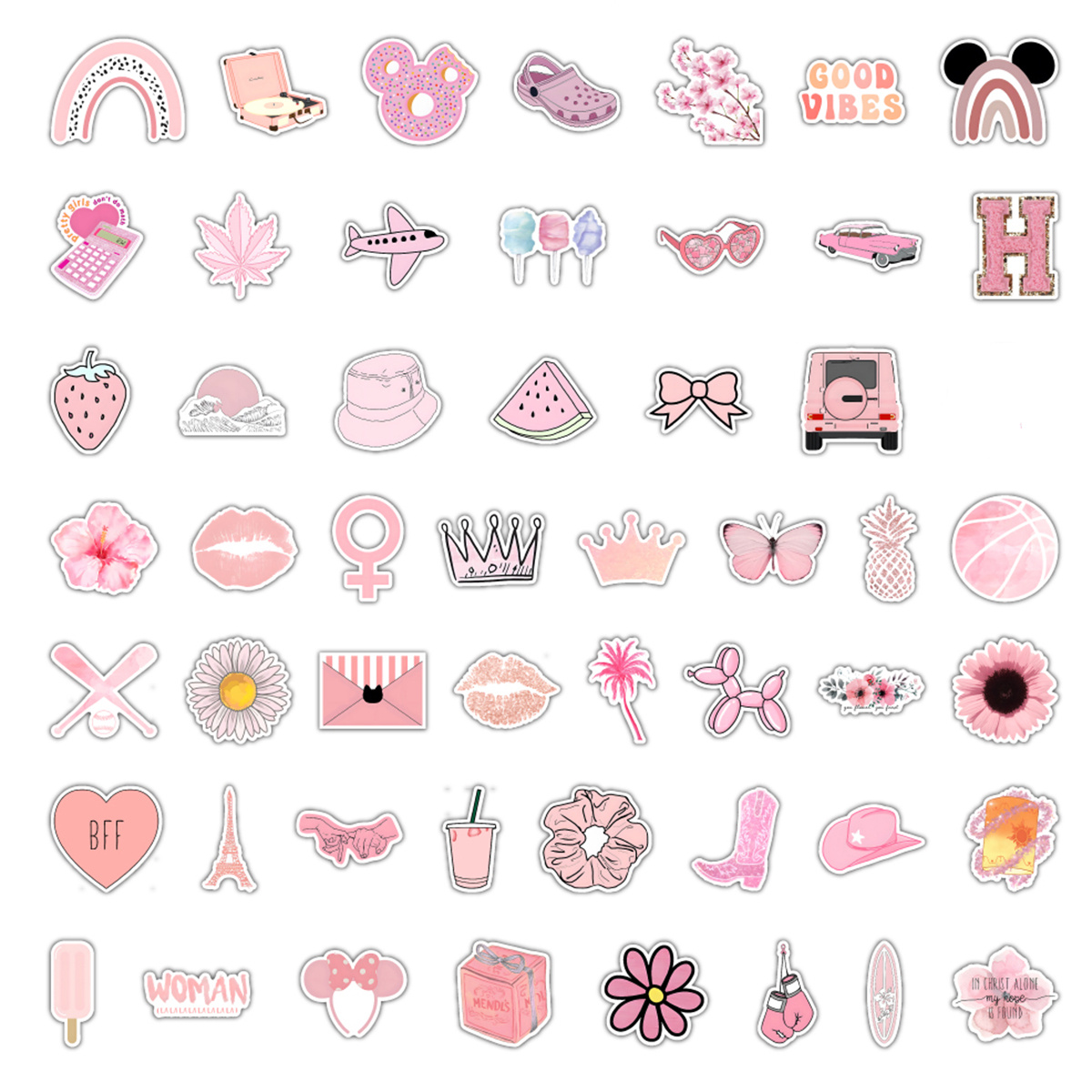 Aesthetic pink sticker pack | Sticker