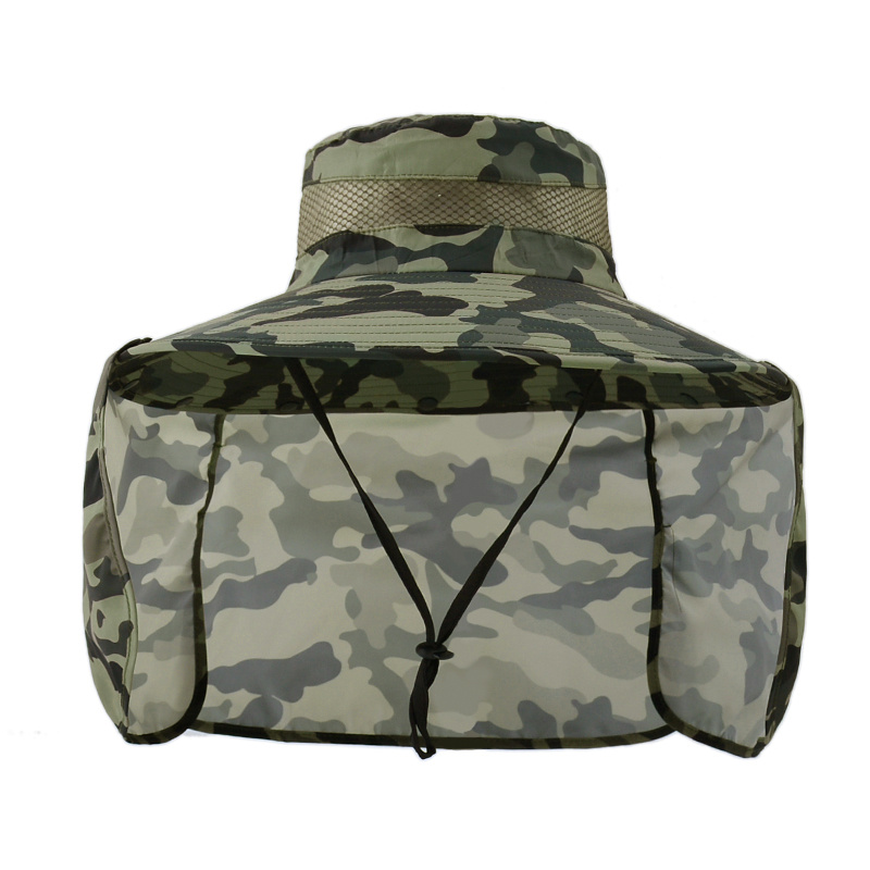 1pc Outdoor Camouflage Fisherman Hat Mens Summer Sunshade Sun Hat