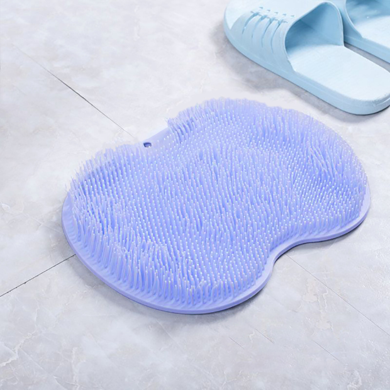 1Pcs Back Scrub Brush Foot Scrubber Reusable Silicone Brush Floor Mat  Multifunctional Suction Cup Wall Pad Foot Bath Tools