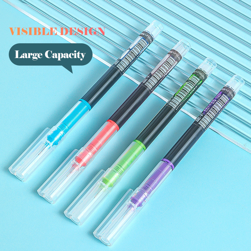 7pcs/lot 0.38 Needle type straight liquid type ball pen color pen water Gel  Pens Extra