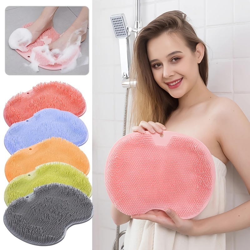 Silicone Bath Massage Pad, Shower Foot Massager Scrubber, Bathroom Wall  Mounted Back Scrubber Back Exfoliator Foot Massage Pad Mat With Non Slip  Suction Cups For Shower, Bathroom Tools - Temu