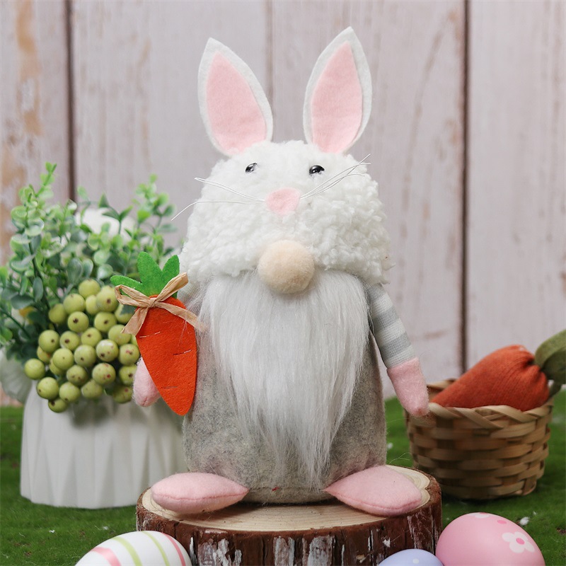 1pc Mignon Lapin De Pâques Gnome Peluche Parfait Décoration - Temu