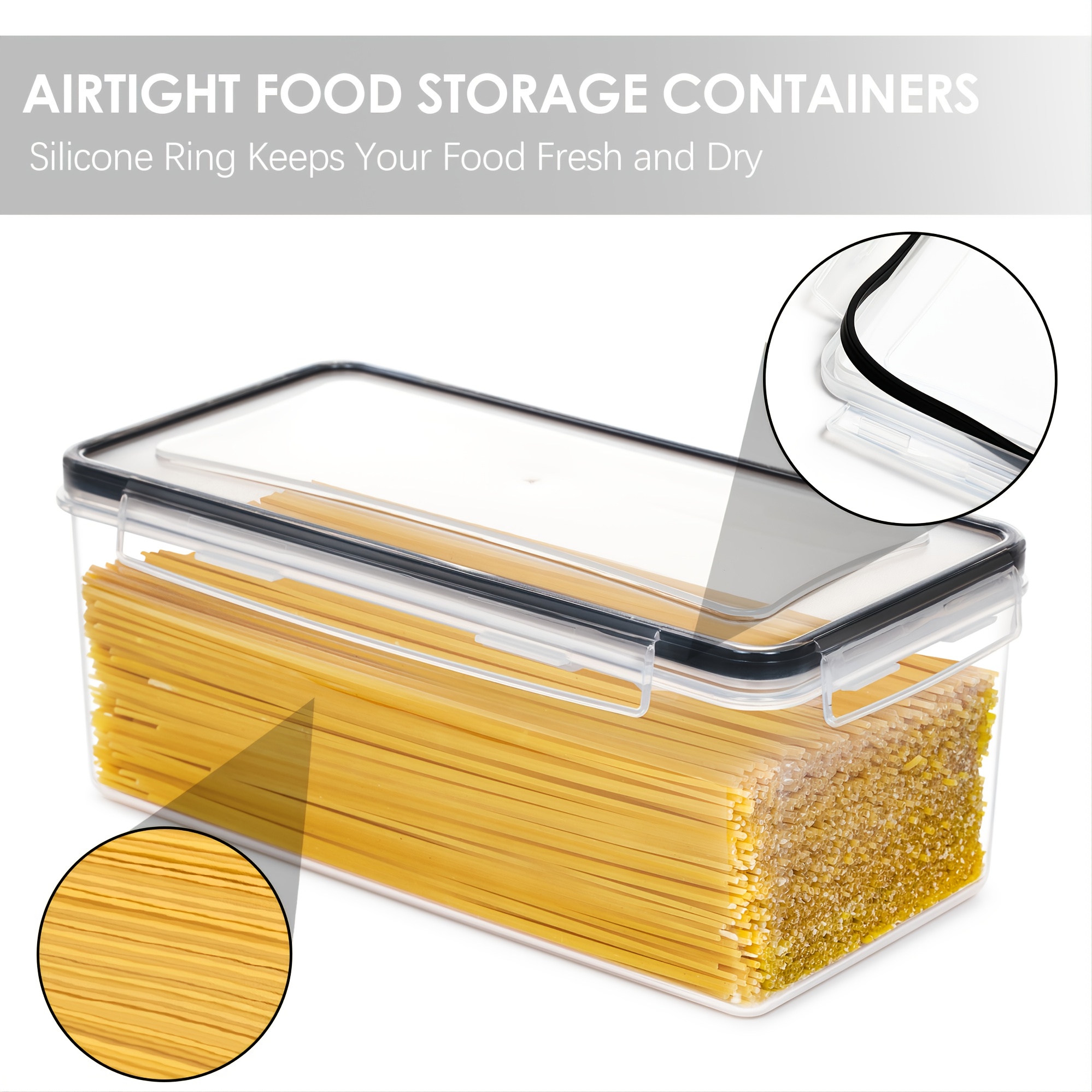 Organize Kitchen Pantry Airtight Plastic Storage Containers Temu