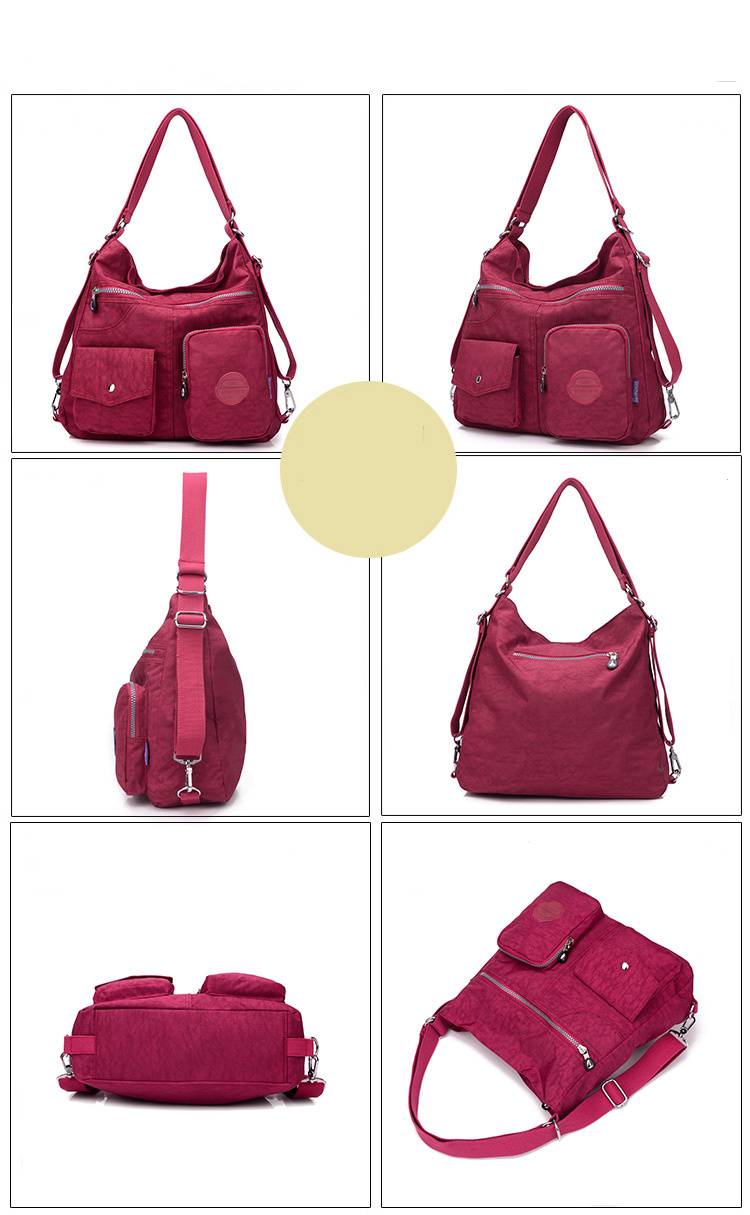 Flap Pocket Shoulder Bag, Functional Backpack With Convertible