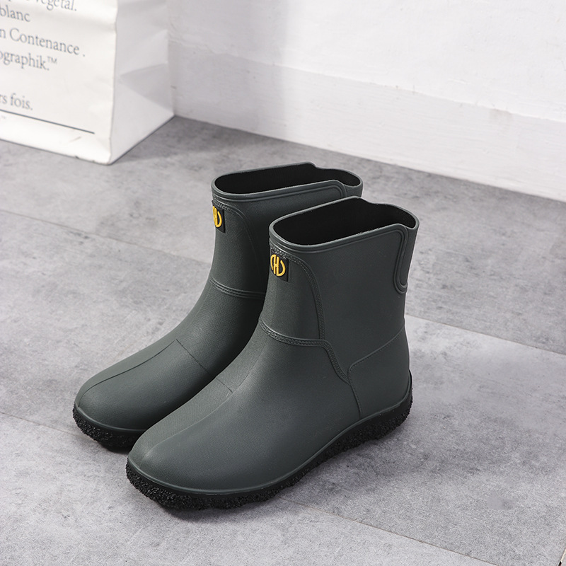 Men's Rain Boots Wear Resistant Waterproof Non Slip Knee High Rain ...