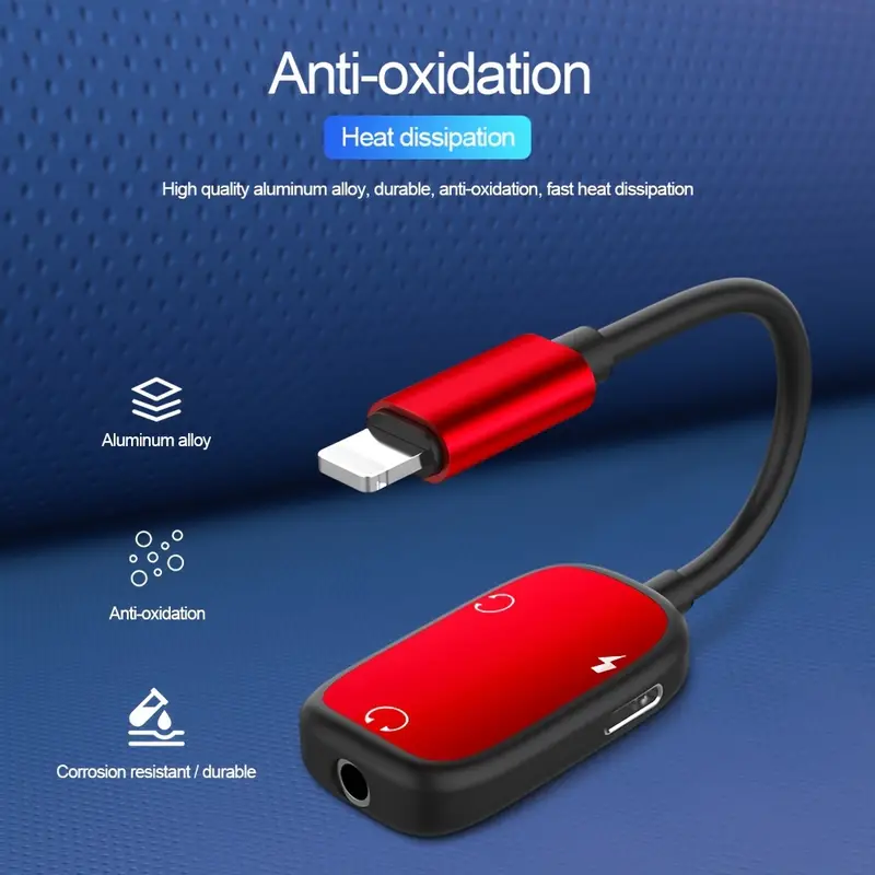 Audio Adapter Charging Earphone Cable