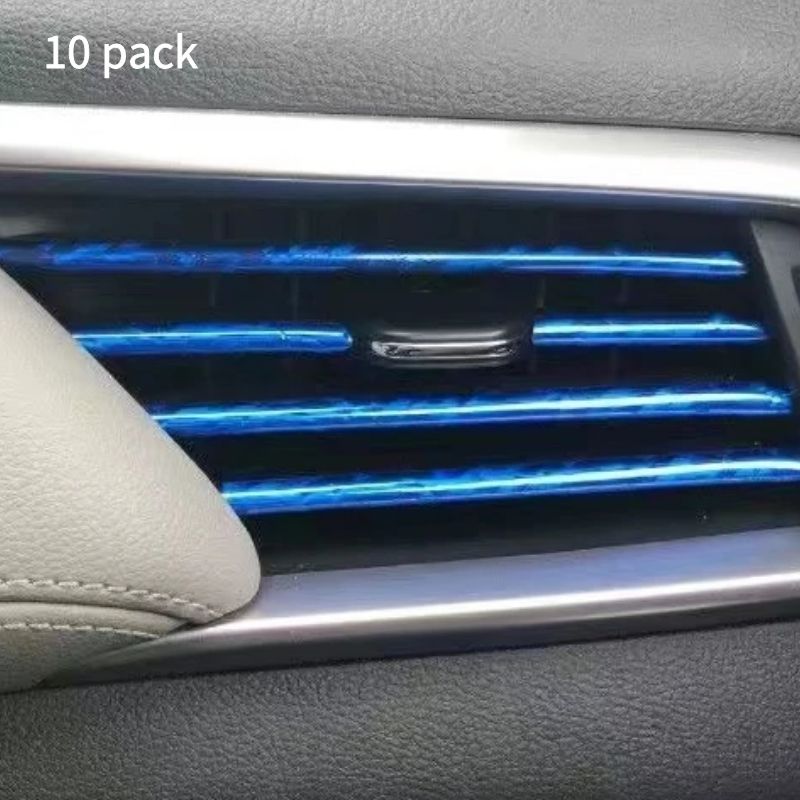 Pack of 10 Car Air Outlet Decoration Strips, Car Interior Trims