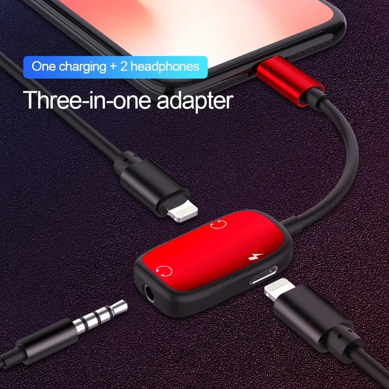 Audio Adapter Charging Earphone Cable