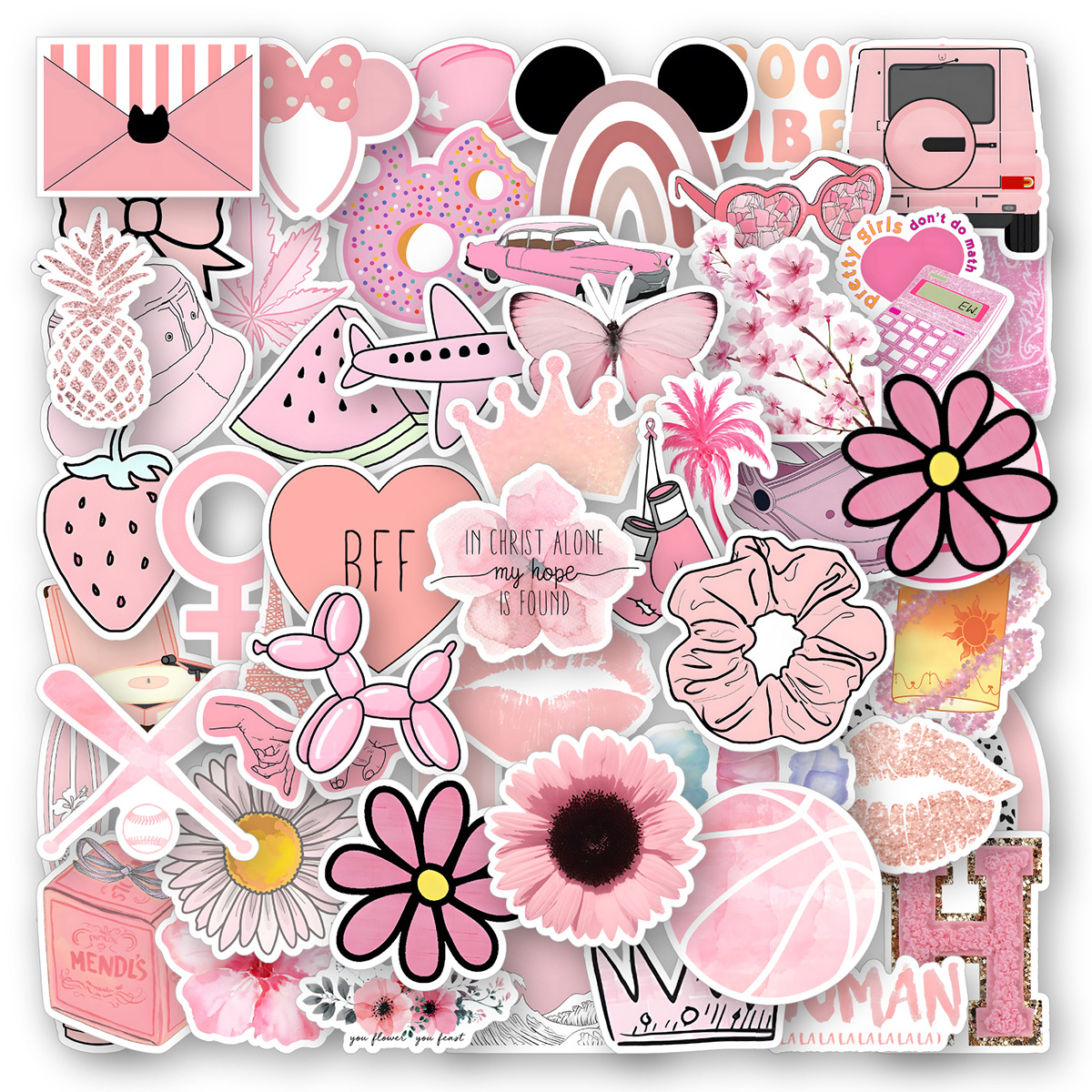 cute sticker set for teen girls Sticker for Sale by art-and-sticker