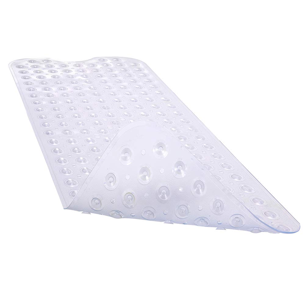 Bath Tub Shower Mat 40 X 16 Inch Non-slip And Extra Large, Bathtub Mat With  Suction Cups, Machine Washable Bathroom Mats With Drain Holes, Clear