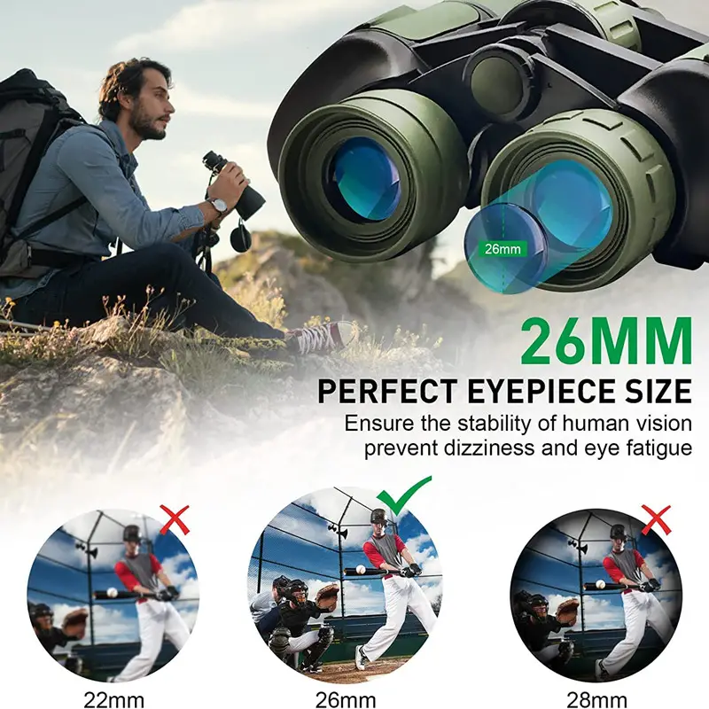10x magnification adults 20x50 compact hd high powered binoculars telescope for hiking hunting and bird watching details 2