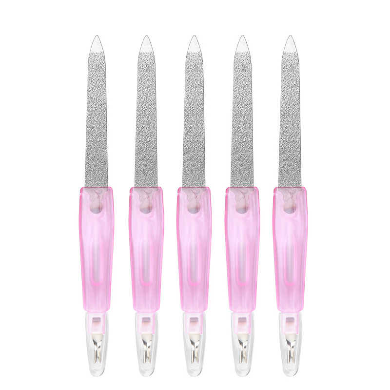 TEMU 2 In 1 Nail File Buffer, Polished Grinding Strip, Stainless Steel Manicure Tool For Finger Toe Nail, Salon Home Use, For Toenail& Foot Clean