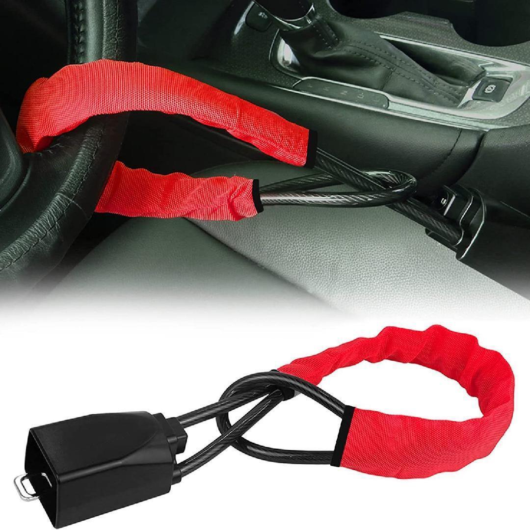 Car Steering Wheel Lock Universal Seat Belt Anti-Theft Lock With 2