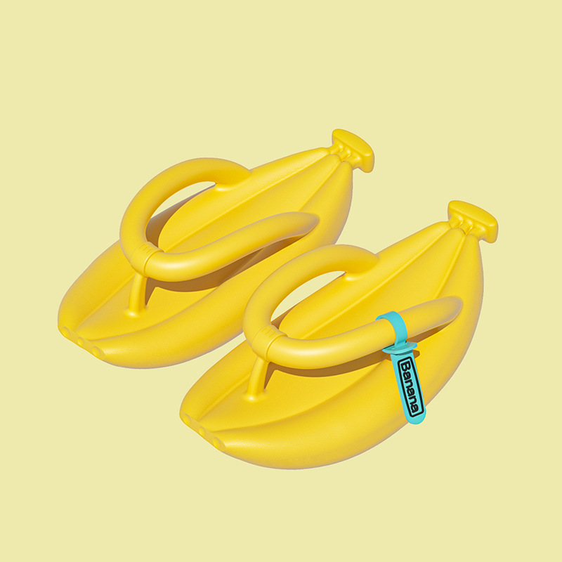 Women's Banana Design Flip Flops Solid Color Eva Cute - Temu