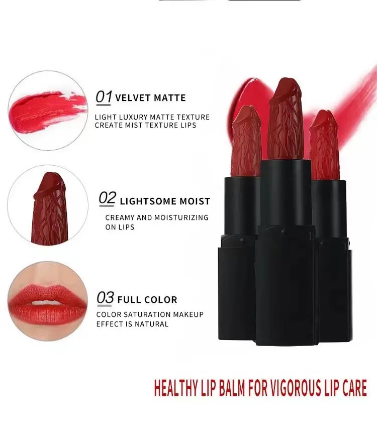 8 Color Lipstick Soft Matte Black Tube Lipstick Balm Long Wear Smudge Proof  Waterproof Lip Gloss Mushroom Head Design Valentines Day Gifts, 24/7  Customer Service