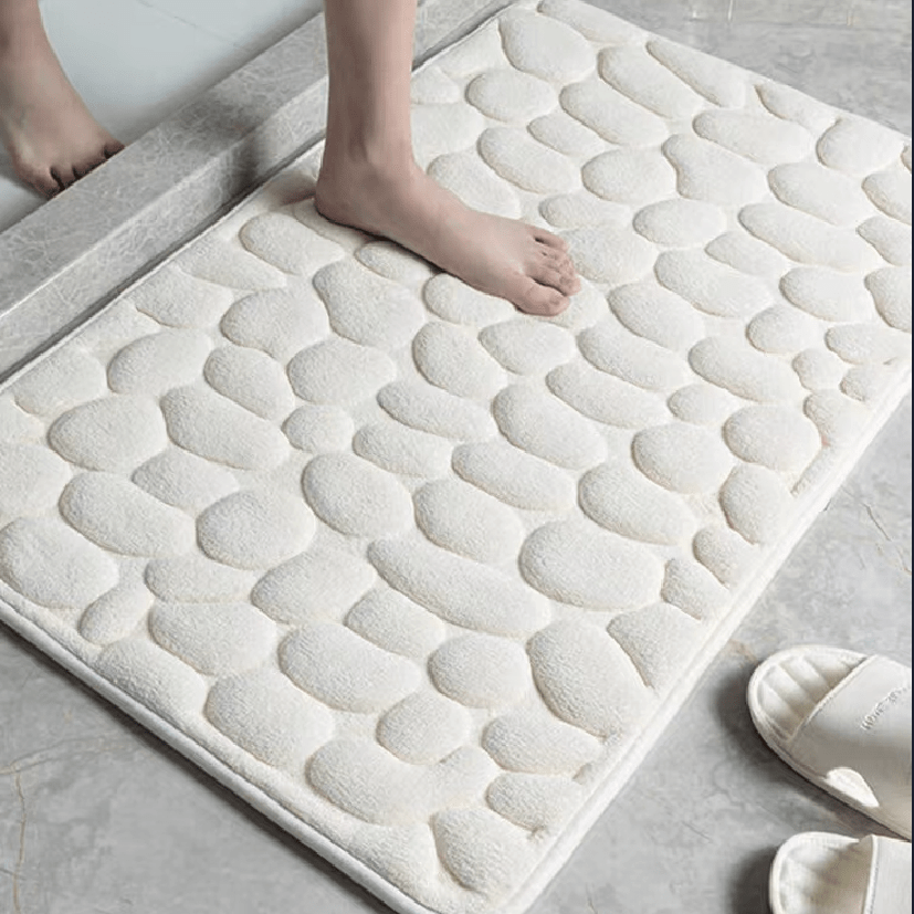 Free Shipping 1pc Bathroom Bath Mat Memory Foam Pad Stone Texture