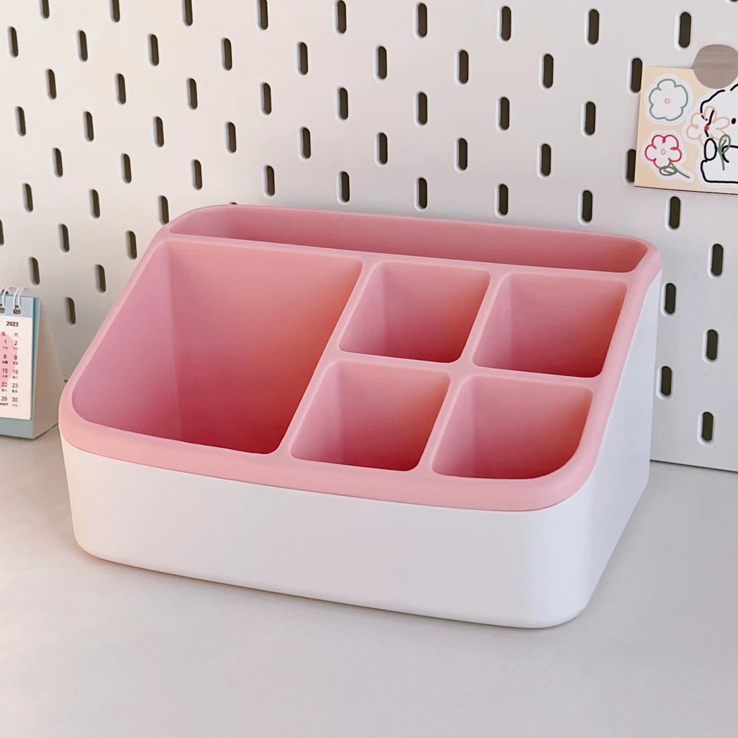 Red Desk Organizer cute Desk Accessories for Women Desktop 