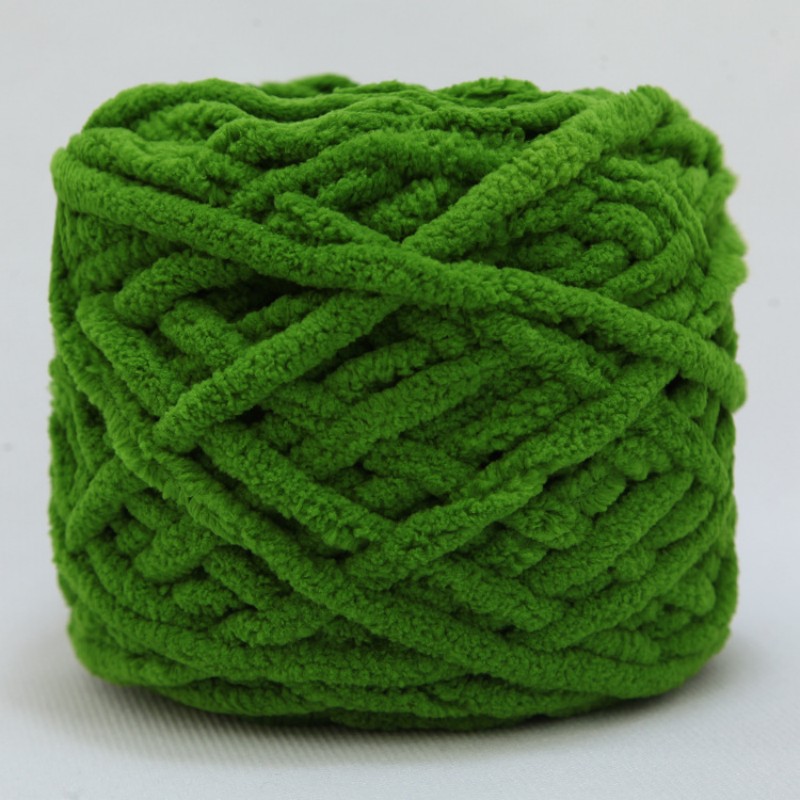 Colorful Fine Dye Chunky Hand Knitted Yarn Soft Milk Cotton Yarn Thick Wool Yarn for Hand Knitting Scarf Giant Wool Blanket, Green