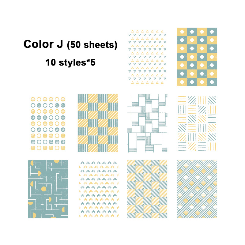 50 Sheets Fresh Design Creative Material Paper for Scrapbooking Journal  Decoration DIY Supplies