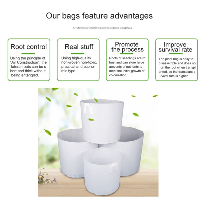 Thickened Non woven Fabric Grow Bags Fabric Pots Handles Temu
