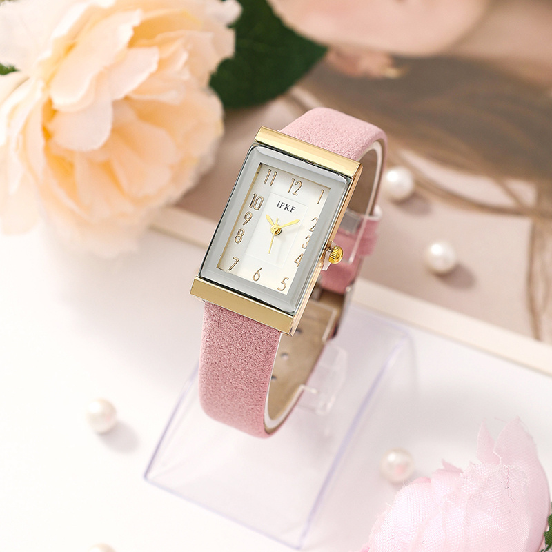 Rectangular Digital Quartz Watch Women's Romantic Elegant Dress