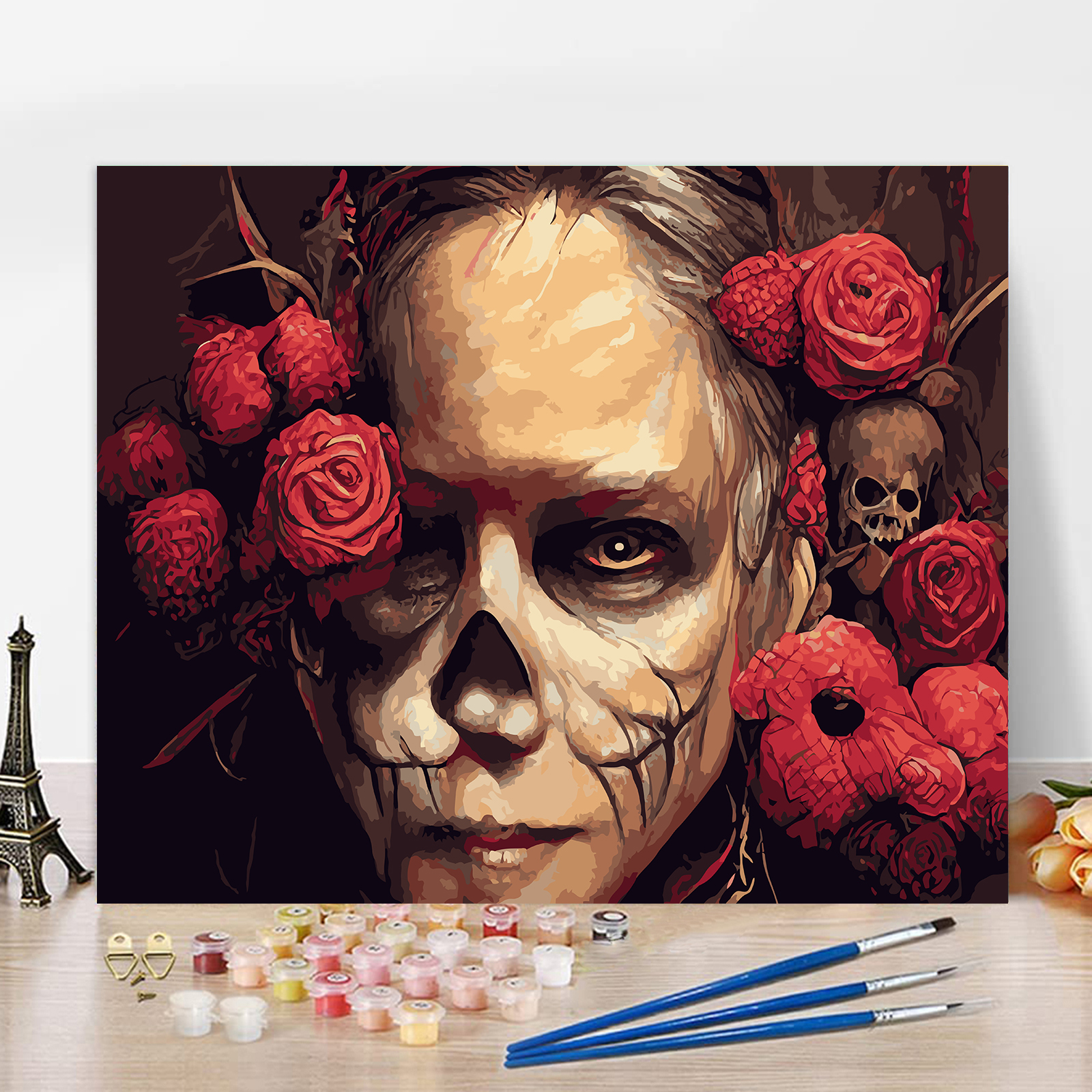 Paint By Numbers For Adults Skull Diy Digital Oil Painting - Temu