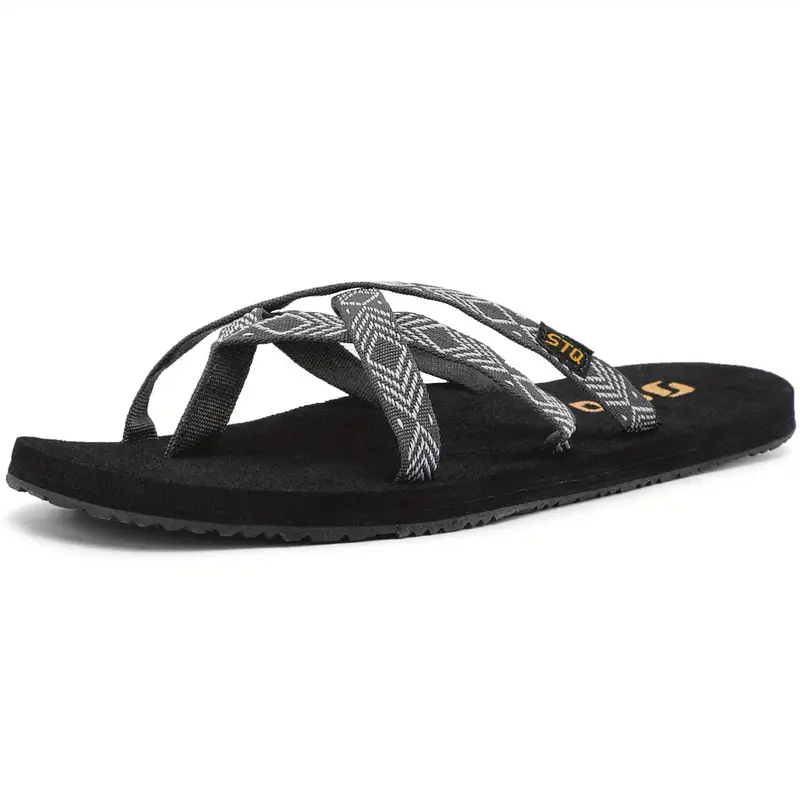 womens lightweight anti skid beach slides open toe cross strap flat slippers with eva sole fabric upper eva insole for casual slide sandals eva sole upper slippers summer sandals Product details 5