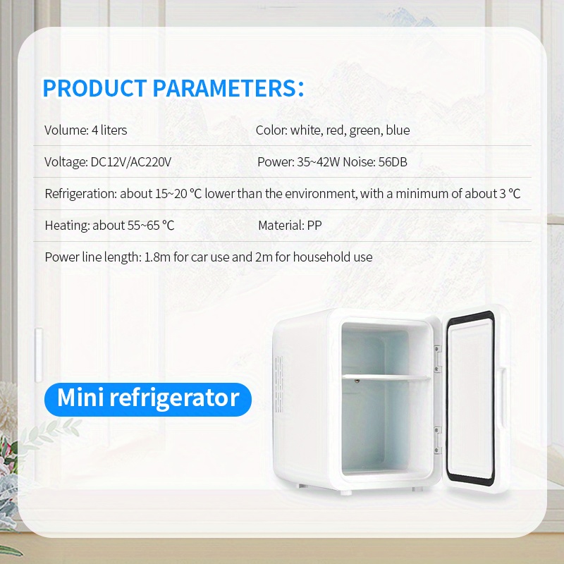 Simple Deluxe Mini nevera, refrigerador portátil y calentador de latas de  4L/6 latas, sin freón, pequeño refrigerador que proporciona almacenamiento