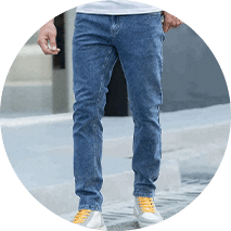 Vaqueros Elegantes Rasgados De Pierna Recta, Pantalones Vaqueros  Desgastados Estilo Callejero Informal Para Hombre