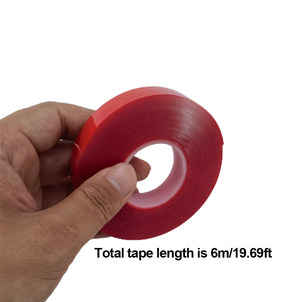 Double Sided Tape Heavy Duty - 0.5 inch10' Acrylic Strong Adhesive Removable Double Sided Mounting Tape Clear for Carpet Fix/Home Office Wall/DIY