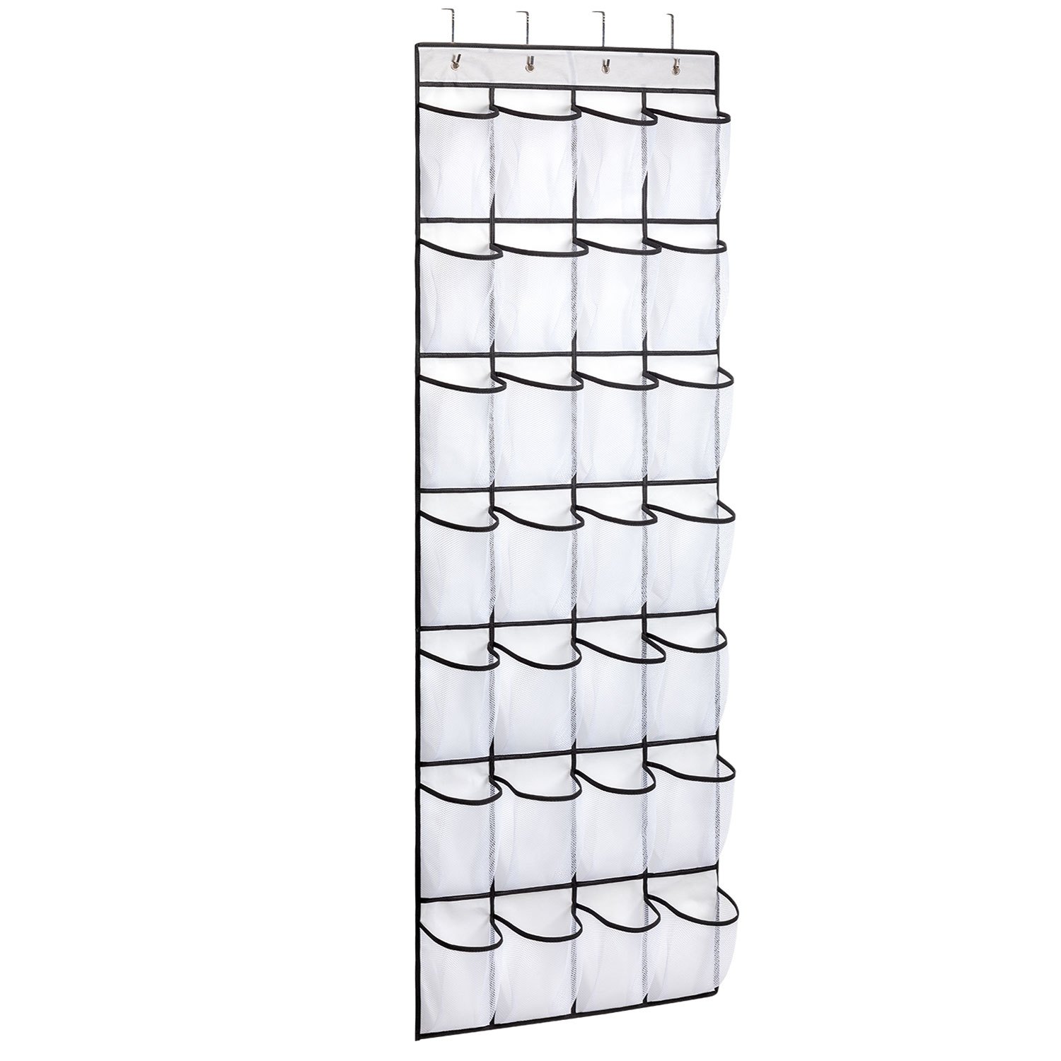 Over The Door Shoe Rack With 28 Large Mesh Pockets Hanging - Temu