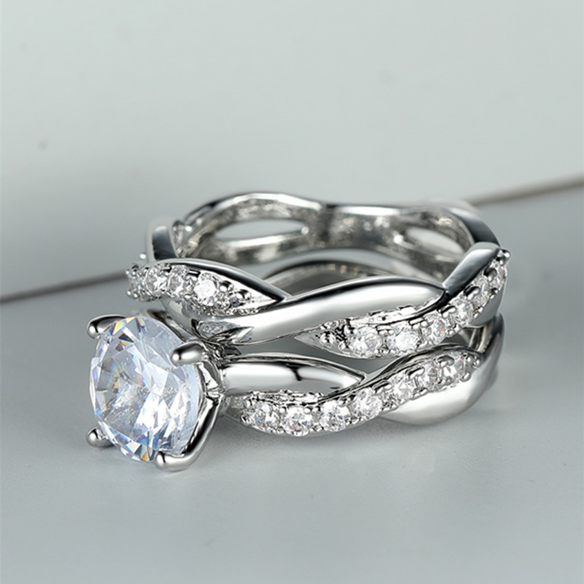 Size 5 13 Promise Ring 18K Plated Copper Wedding Engagement Ring