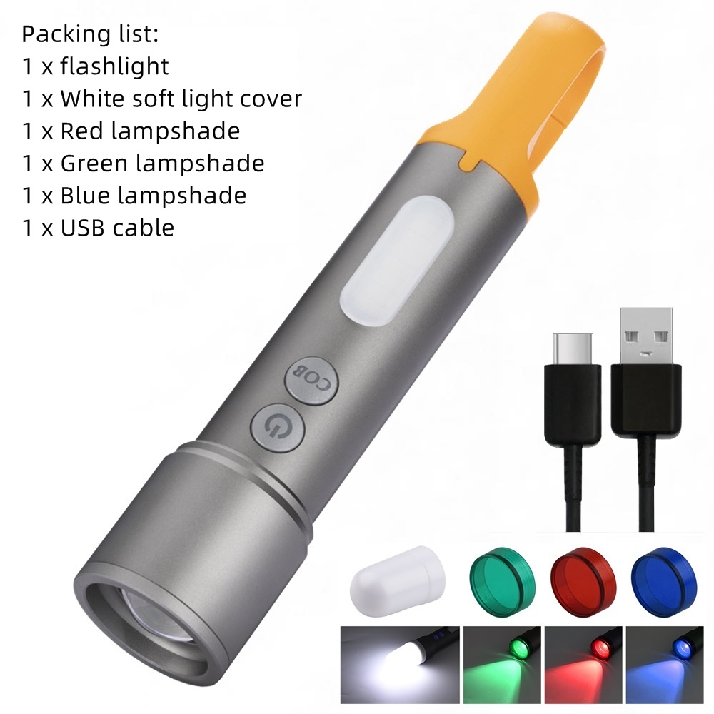 Super Bright Zoomable Flashlight - Portable, Multi-functional, Telescopic  Zoom For Outdoor Home Use - Temu