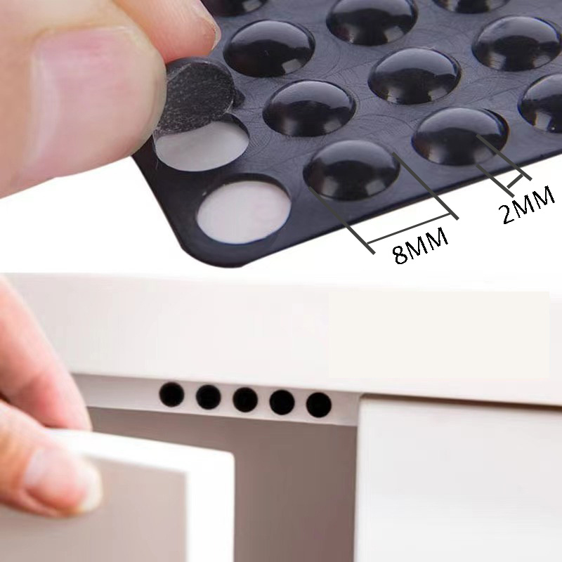 100pcs Black Anti-collision Particle Furniture Pads Damper Buffer Cushion,self Adhesive Anti-collision Buffer Protector Pads