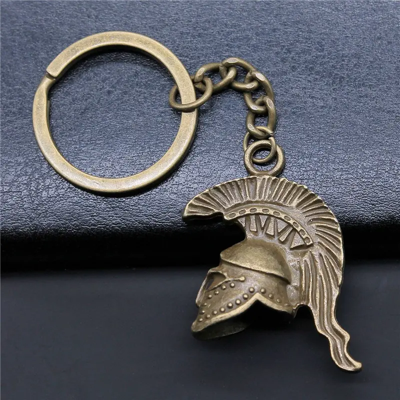 Vintage Roman Warrior Helmet Pendant Keychain, Ideal choice for Gifts