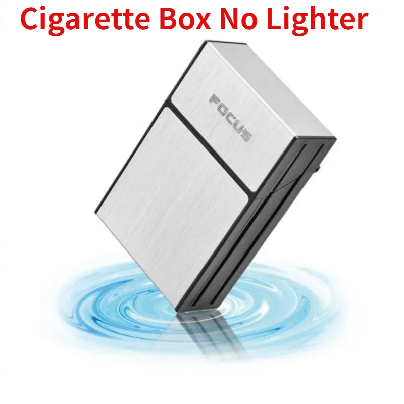 1pc NEW 20pcs Cigarette Capacity Case Box Or USB Lighter With Cigarette  Box, Flameless Removable Electronic Lighter, Windproof Torch Lighter