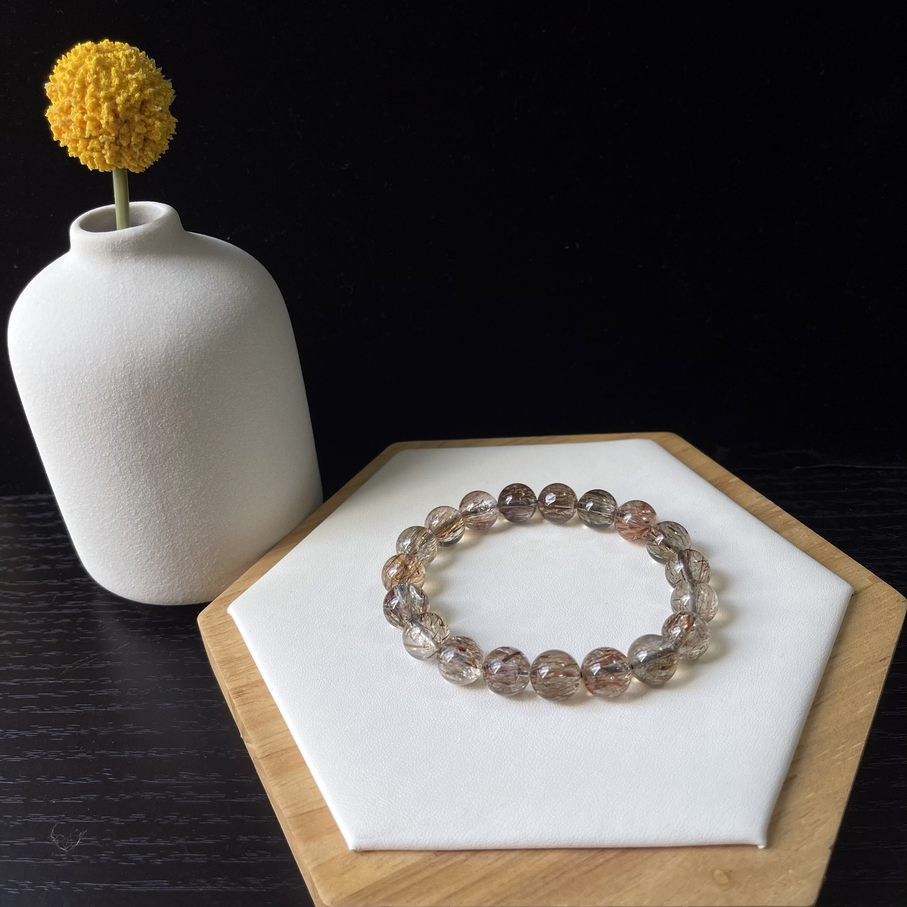 Men's Trendy Crystal Bead Bracelet, Good Luck Bracelet For Men Temu