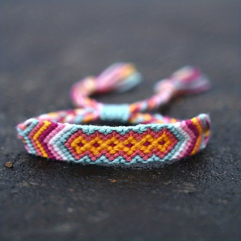 Set of 100, Mexican Friendship Bracelet, Macrame Bracelet, Handmade Friendship  Bracelets, Party Favors, Rainbow Bracelets 