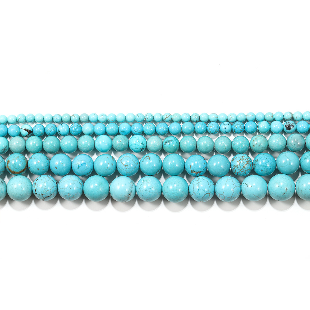 6mm To 12mm Black White Striped Turquoise Gemstone Beads – Round Loose Beads For Jewelry