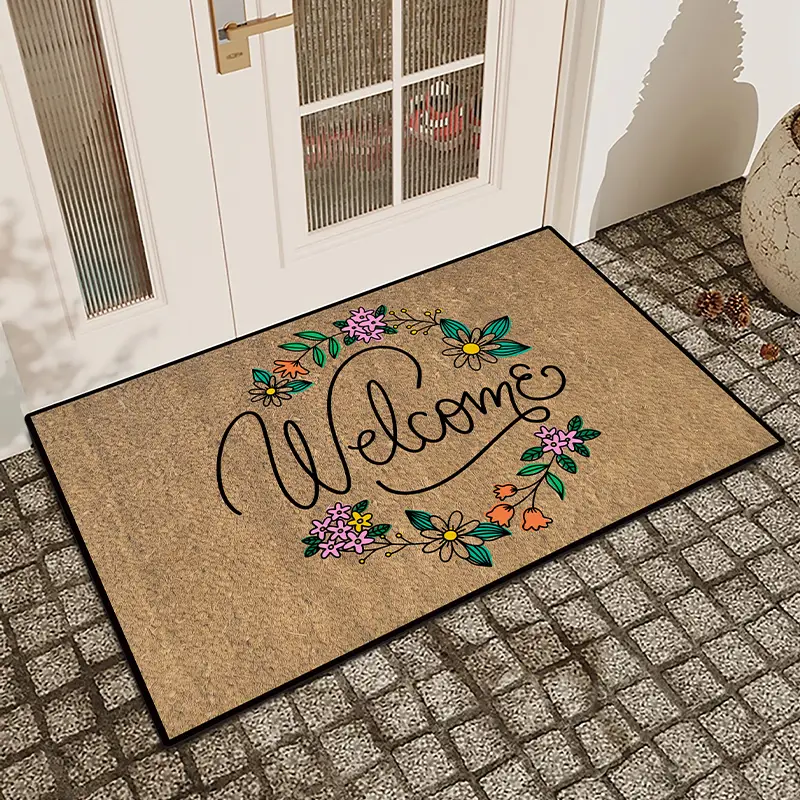 1pc welcome mat front door outdoor entrance mat welcome mat non slip mat suitable for family living room kitchen bedroom farmhouse kitchen carpet school supplies back to school classroom aesthetic school supplies back to school dorm details 2