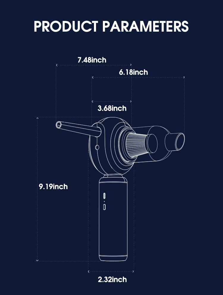 Pistolet aspirateur souffleur automobile à air comprimé pour detailing -  clé à choc et air comprimé 