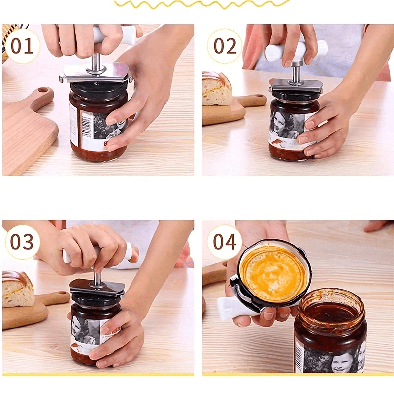 Stainless Steel Jar Opener, Gripper, Kitchen Labor-saving Bottle Opener  Multi-functional Non-slip Can Opener, Screwer, Practical Small Tool - Temu