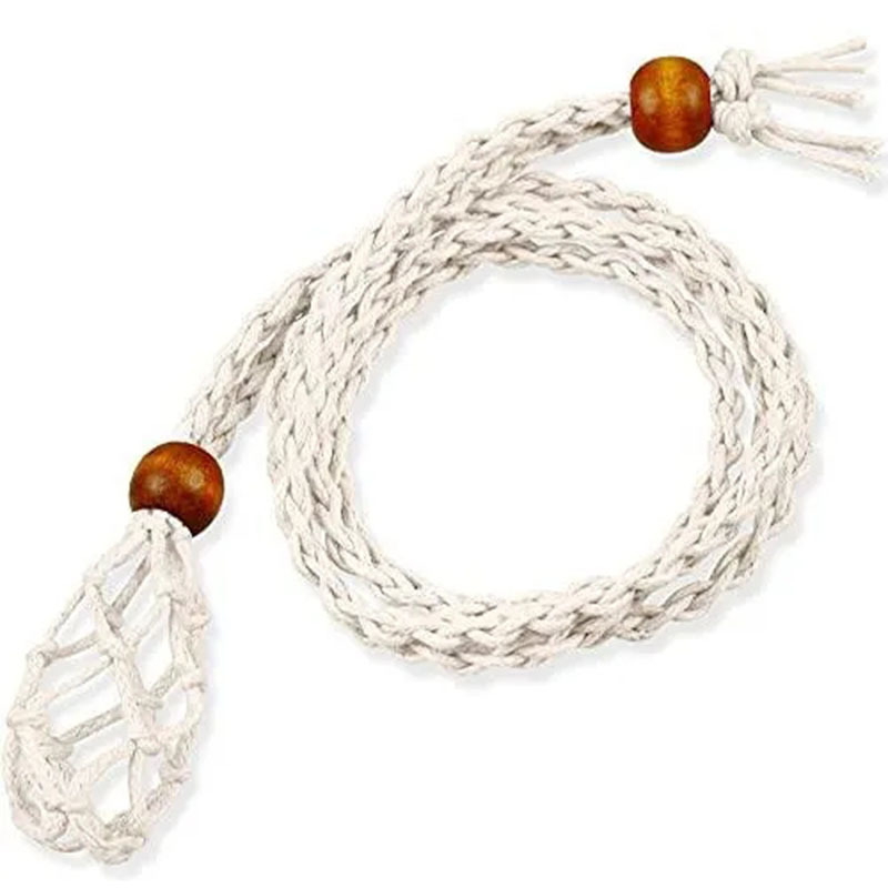 3pcs Heilwiy Necklace Cord Empty Stone Holder Crystal Necklace Holder  Pendant Quartz Raw