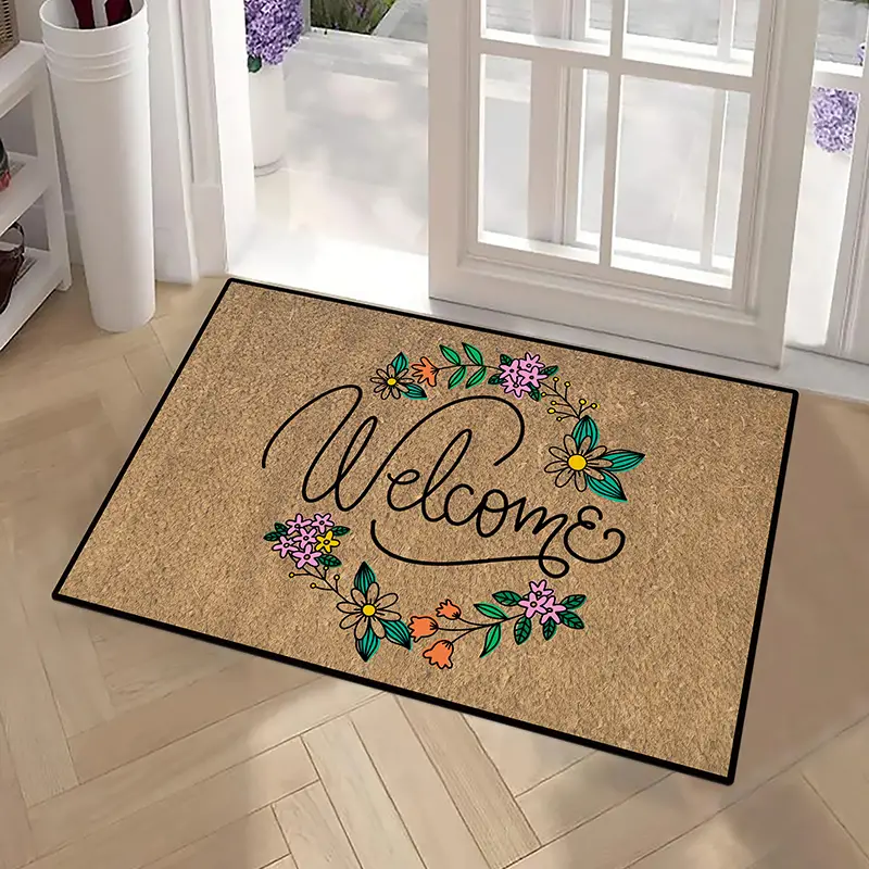 1pc welcome mat front door outdoor entrance mat welcome mat non slip mat suitable for family living room kitchen bedroom farmhouse kitchen carpet school supplies back to school classroom aesthetic school supplies back to school dorm details 4