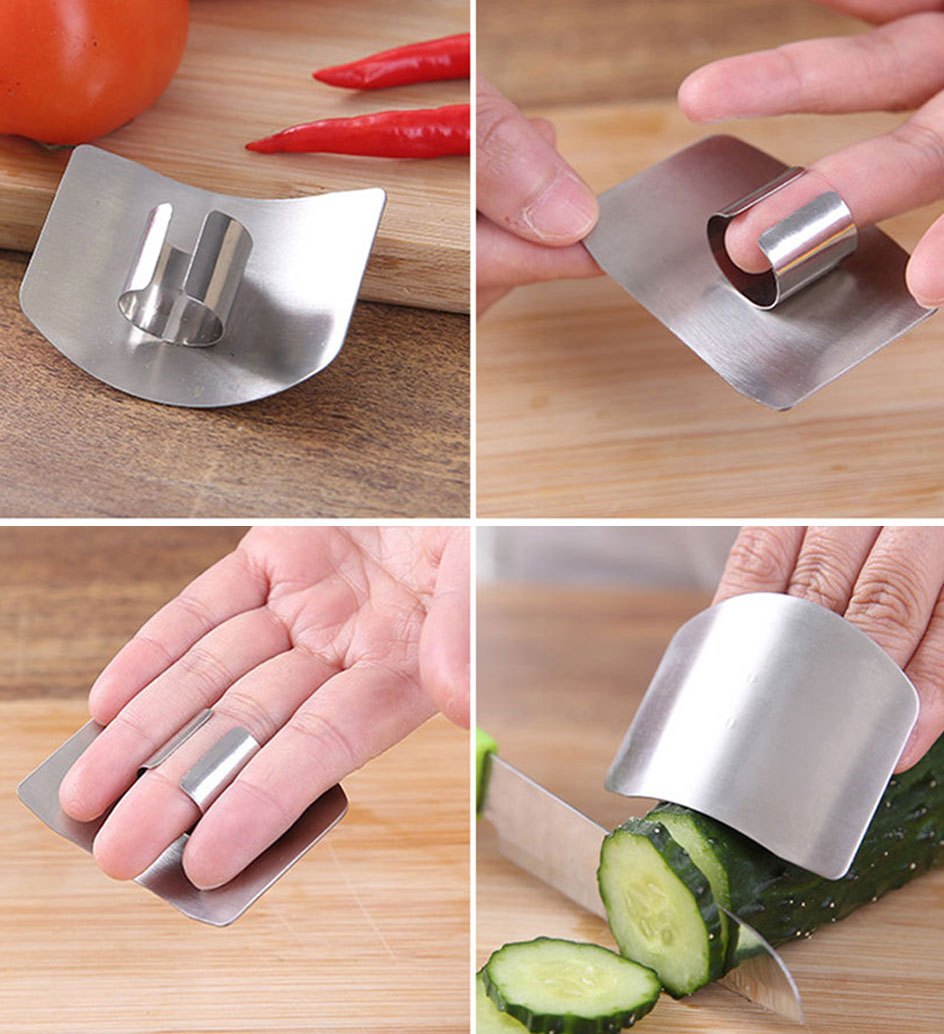 Stainless Steel Finger Protector Anti-cut Finger Guard Safe Vegetable  Cutting Hand Protecter Kitchen Gadgets Kitchen Accessories