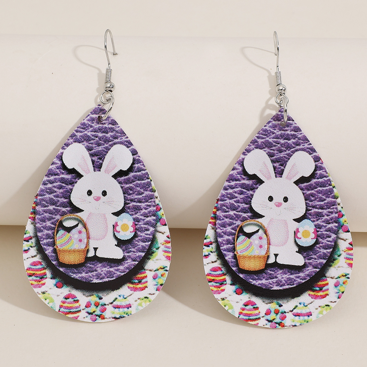 Easter faux store leather earrings