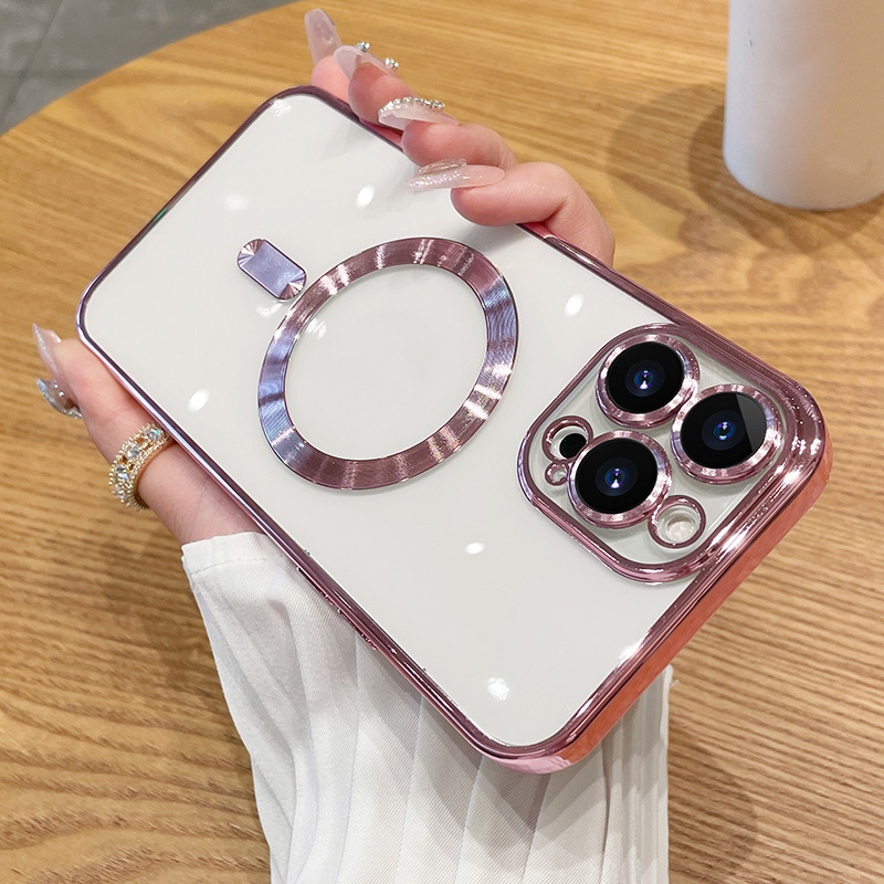 luxury plating clear adsorption case transparent magnetic wireless charging case for iphone 14 pro max 14 pro 14 plus 14 13 pro max 13 pro 13 12 pro max 12 pro 12 11 pro max 11 pro 11 details 9