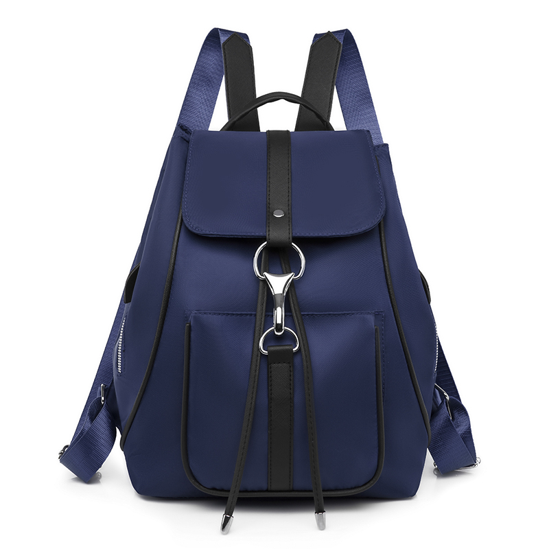 Small Drawstring Backpack with Buckle Decor Flap