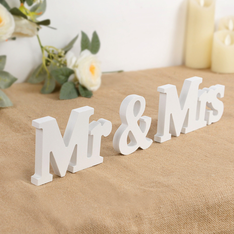 Lettere Mr & Mrs Decorative, Segno di Mr e Mrs Wedding, Promessa